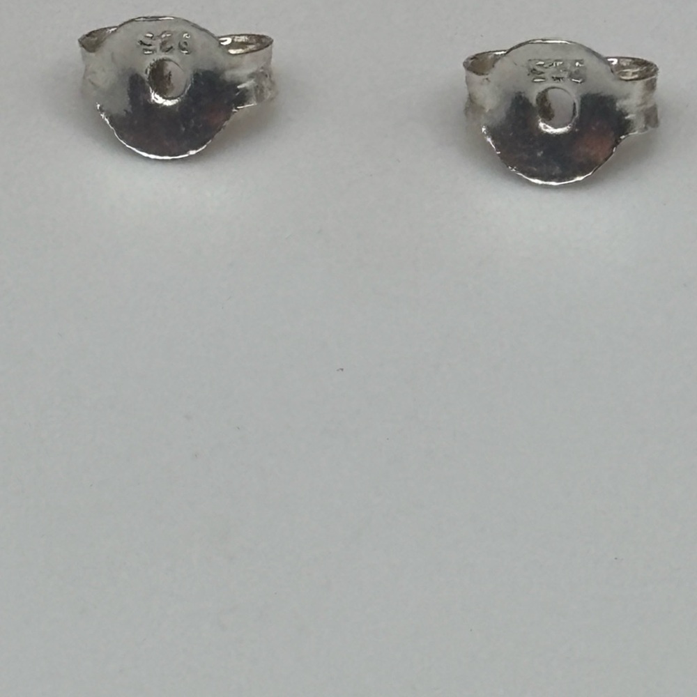 Diamond Silver Amethyst Huggie 
Hoop Earrings - Picture 6 of 9